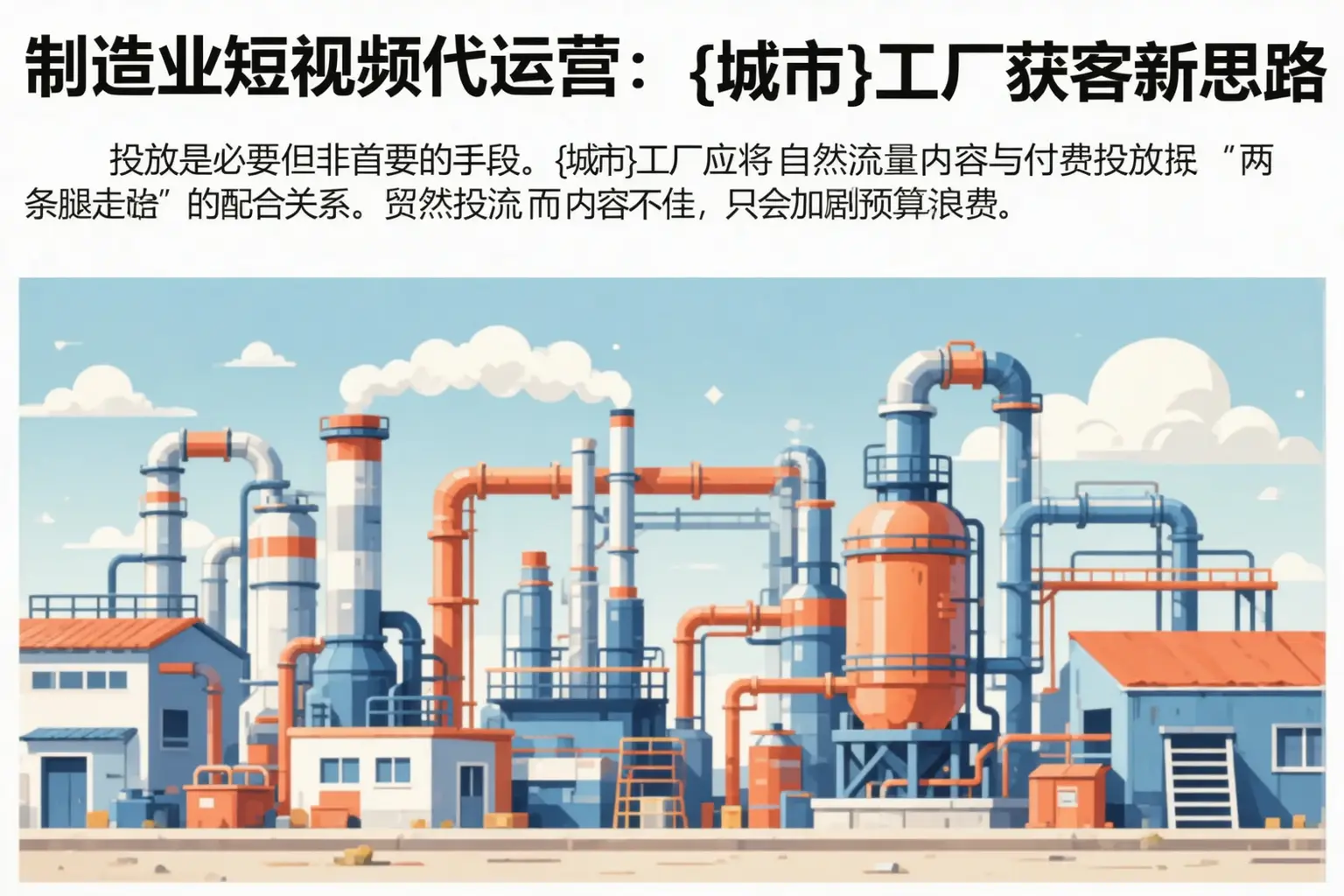 制造业短视频代运营:南皮工厂获客新思路